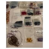 Large Collection of Semi-Precious Gemstone Beads and Loose Stones