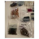 Large Collection of Semi-Precious Gemstone Beads and Loose Stones