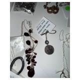 Collection of Artisan Jewelry Including Necklaces, Earrings, and Bracelets