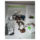 Collection of Artisan Jewelry Including Necklaces, Earrings, and Bracelets