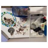 Large Assorted Jewelry and Findings Lot with Beads, Chains, and DIY Supplies