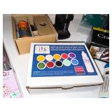 Mixed Lot of Crafting Tools and Supplies Including Bernzomatic Micro Torch, CraftOptics, and Stamp Making Kit