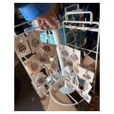 White Rotating Jewelry Display Rack - Handmade Minnesota Pins