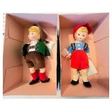 Madame Alexander Hansel 453 and Austria Boy 599 Collectible Dolls in Original Boxes