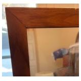 Wood Framed Rectangular Mirror 46x24 Inches