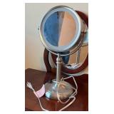 Lighted Adjustable Vanity Mirror with Stand and Magnification