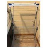 Folding Metal Laundry Drying Rack with Mesh Shelf