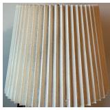 Hand-Blown Glass Table Lamp with Pleated Shade, 28 Inch Tall