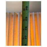 Hand-Blown Glass Table Lamp with Pleated Shade, 28 Inch Tall