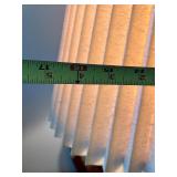 Hand-Blown Glass Table Lamp with Pleated Shade, 28 Inch Tall