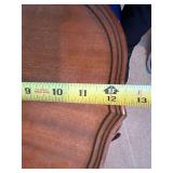 Vintage Two-Tier Wooden Side Table with Broken Foot