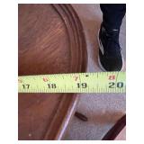 Vintage Two-Tier Wooden Side Table with Broken Foot