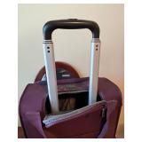 Samsonite Purple Rolling Carry-On Luggage with USB Ports