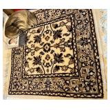 Assorted Linens, Table Runner, Small Rug, and Wig with Cap