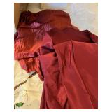 Assorted Linens, Table Runner, Small Rug, and Wig with Cap