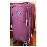 Verage Burgundy Rolling Carry-On Suitcase with USB Port