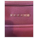 Verage Burgundy Rolling Carry-On Suitcase with USB Port