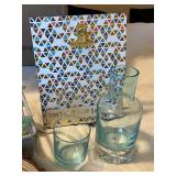 Home Decor Collection with Lavender Wreath, Wind Chime, Glass Set, and Accessories