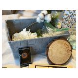 Home Decor Collection with Lavender Wreath, Wind Chime, Glass Set, and Accessories