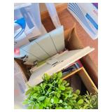 Large Office Supplies Bundle with Paper, Folders, and Faux Plants