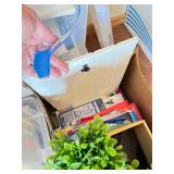 Large Office Supplies Bundle with Paper, Folders, and Faux Plants