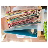 Large Office Supplies Bundle with Paper, Folders, and Faux Plants