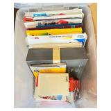 Large Office Supplies Bundle with Paper, Folders, and Faux Plants