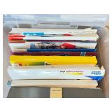 Large Office Supplies Bundle with Paper, Folders, and Faux Plants