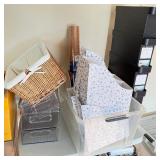 Office Organization Bundle with Storage Baskets, File Holders, and Trays