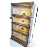 Antique Fred Macey 4-Sectional Oak Barrister Bookcase