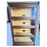 Antique Fred Macey 4-Sectional Oak Barrister Bookcase