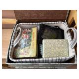 Set of Journals, Notecards, Organizers, and Decorative Storage Boxes