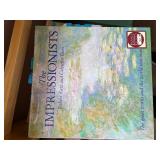 Collection of 6 Hardcover Books Including National Geographic Atlases, Impressionists, Pride and Prejudice