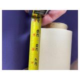 Assorted Fabric and Material Rolls Including Vinyl, Velvetex, and Wrapping Paper