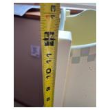 Collection of Decorative Baskets, Metal Bin, Tin, and Floral Magazine Holder