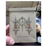 Collection of Decorative Baskets, Metal Bin, Tin, and Floral Magazine Holder