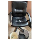 Office Chair with Armrests and Two Waste Baskets