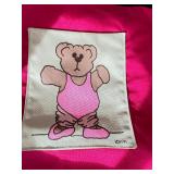 Collection of Tote Bags with Bear Patch Designs and Blue Patterned Bag