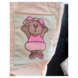 Collection of Tote Bags with Bear Patch Designs and Blue Patterned Bag