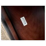 Dark Wood Bookcase with Double Door Cabinet, 72x29x12 Inches