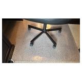 Black Adjustable Office Chair with Armrests and Rolling Base
