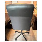 Black Adjustable Office Chair with Armrests and Rolling Base