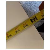 Folding Drop-Leaf Rolling Craft Table with Black Metal Frame