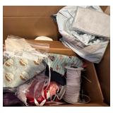 Bulk Lot of Fabric Face Masks and Elastic Straps Sewing Supplies