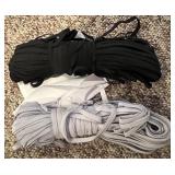 Bulk Lot of Fabric Face Masks and Elastic Straps Sewing Supplies