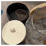 Collection of Baskets, Organizers, and Wire Storage Containers