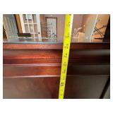 Large Dark Wood Executive Office Desk with Drawers and Cable Ports