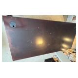 Large Dark Wood Executive Office Desk with Drawers and Cable Ports