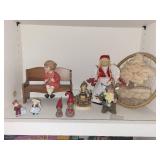 Collection of Figurines Including Dolls, Viking, and Scandinavian Decor