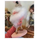 Set of 3 Handmade Character Dolls with Vintage Costumes and Stands